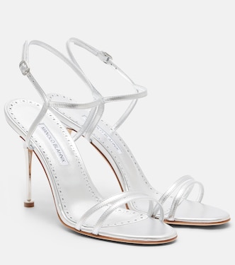 Sandales Ciagapla 105 en cuir métallisé | Manolo Blahnik
