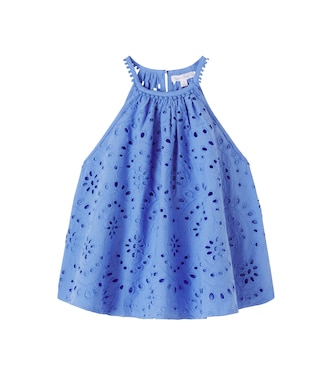 Cleo broderie anglaise cotton top | Poupette St Barth Kids