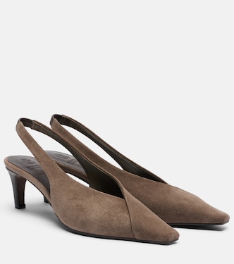 Suede slingback pumps | Brunello Cucinelli