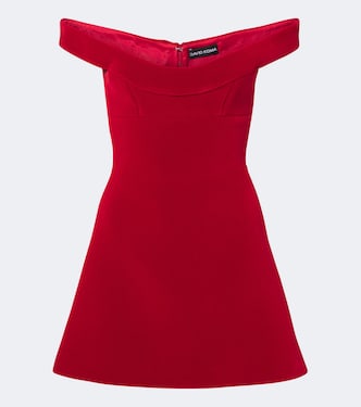 Off-shoulder velvet minidress | David Koma