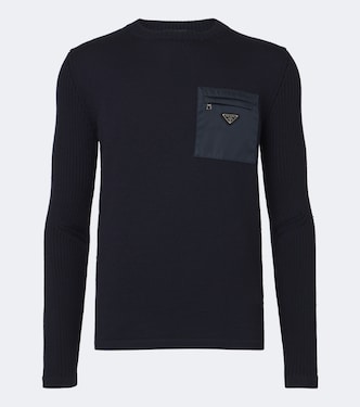 Logo virgin wool sweater | Prada