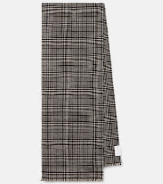 Cashmere checked scarf | Brunello Cucinelli