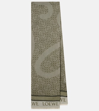 Anagram cotton jacquard scarf | Loewe