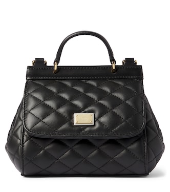 Quilted leather top-handle bag | Dolce&Gabbana Kids