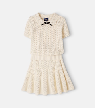 针窿棉质毛衣与半身裙套装 | Polo Ralph Lauren Kids