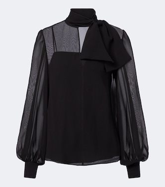 Silk-blend chiffon blouse | Valentino