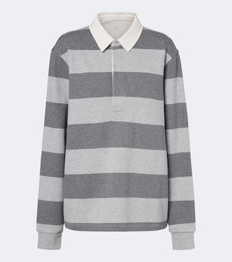 Boyfriend Fleece cotton polo sweater | Skims