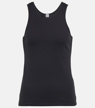 Ribbed-knit stretch-cotton tank top | Toteme