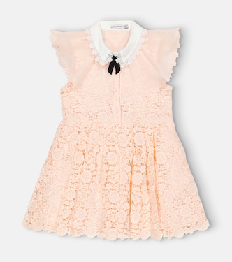 Guipure lace and chiffon dress | Self-Portrait Kids