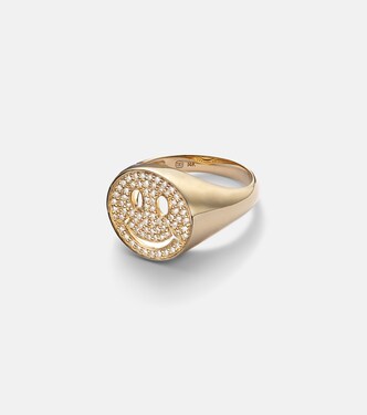 Ring aus 14kt Gelbgold mit Diamanten | Sydney Evan