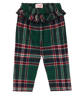 Baby ruffle-trimmed checked leggings | Il Gufo