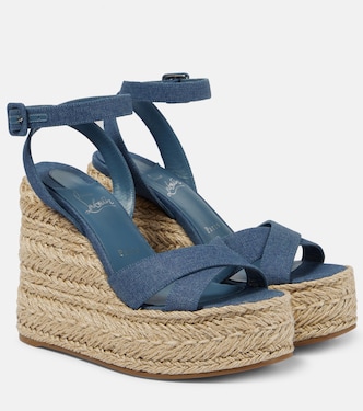 Mariza Zeppa canvas espadrille sandals | Christian Louboutin