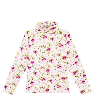 Tyla floral cotton-blend turtleneck top | Morley