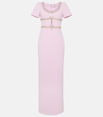 Crystal-embellished crêpe gown | Self-Portrait