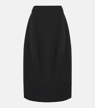 Skye cotton and wool midi skirt | Fforme