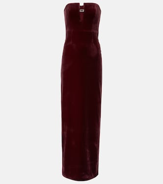 Embellished velvet bustier gown | Roland Mouret