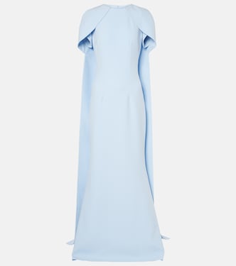 Ginko caped crêpe gown | Safiyaa