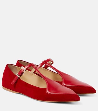 Mary-Jane-Ballerinas Liv aus mit Veloursleder | Gabriela Hearst