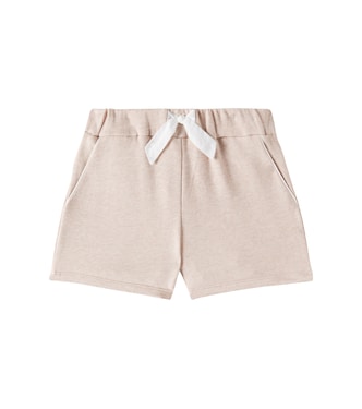 Embroidered cotton jersey shorts | Chloé Kids