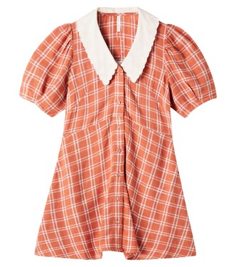 Del Mar checked linen-blend dress | Rylee + Cru