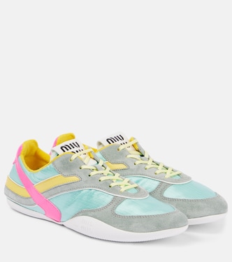 Gymnasium suede and technical sneakers | Miu Miu