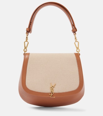Voltaire leather and canvas shoulder bag | Saint Laurent