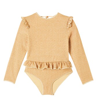 Lumière ruffled rashguard swimsuit | Oséree Kids