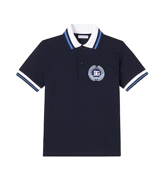 Logo cotton piqué polo shirt | Dolce&Gabbana Kids