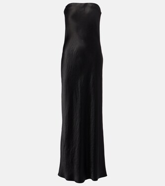 Robe longue bustier en satin | Vince