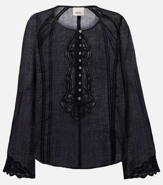 Luciele embroidered ramie blouse | Isabel Marant