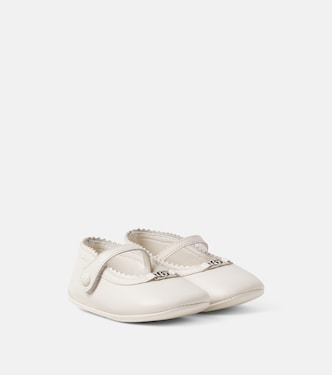 Baby Double G leather Mary Jane flats | Gucci Kids