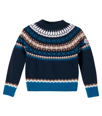 Jersey de lana virgen en intarsia | Moncler Enfant