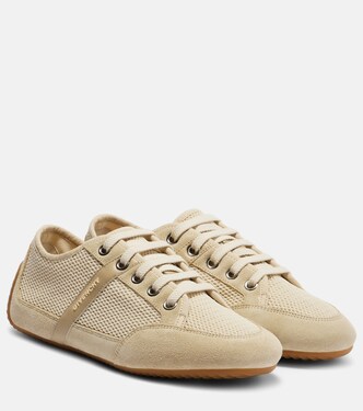 Slim suede-trimmed sneakers | Givenchy