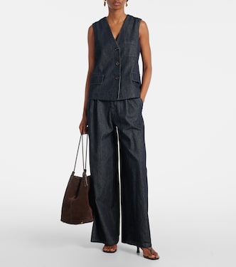 Denim vest in blue - S Max Mara | Mytheresa