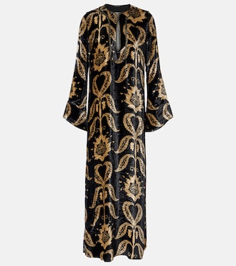 Embroidered velvet maxi dress | Johanna Ortiz