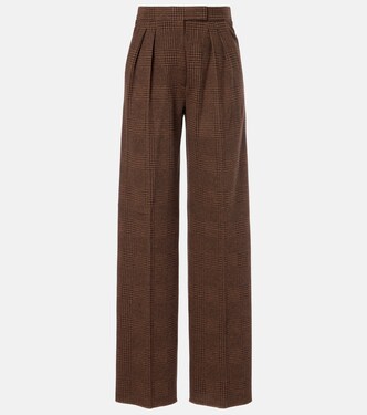 Ponza cotton and wool-blend wide-leg pants | Max Mara