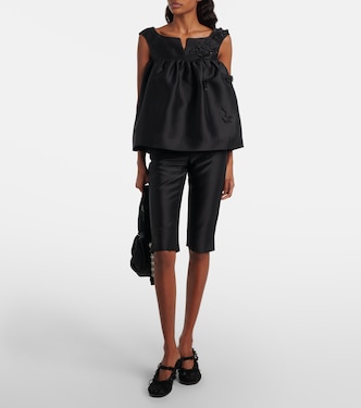 Satin shorts in black - Shushu Tong | Mytheresa