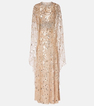 Honey Dew caped embellished gown | Jenny Packham