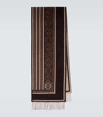 Anagram wool and cashmere jacquard scarf | Loewe