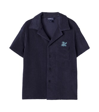 Embroidered cotton terry shirt  | Vilebrequin Kids