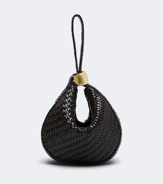 Zambia Small leather top-handle bag | Amanu