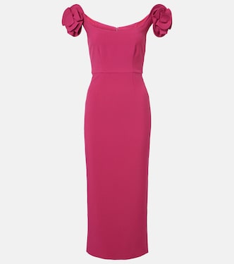 Floral-appliqué bustier dress | Roland Mouret