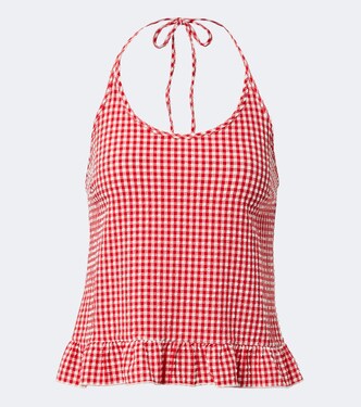 Brooklyn gingham halterneck top | Montce