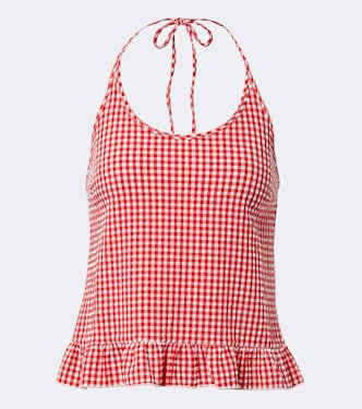 Brooklyn gingham halterneck top | Montce