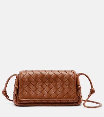 Notturno Intrecciato leather crossbody bag | Bottega Veneta