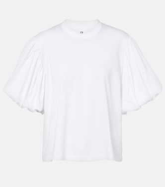 Puff-sleeve cotton jersey T-shirt | Noir Kei Ninomiya