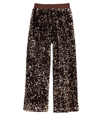 Sequined wide-leg pants | Monnalisa