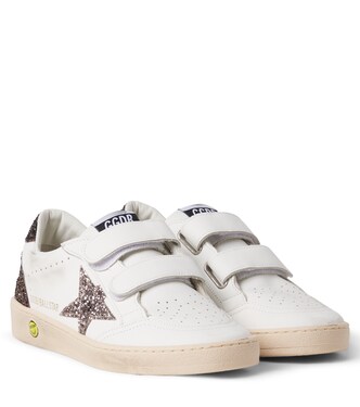 Ball Star glitter leather sneakers | Golden Goose Kids