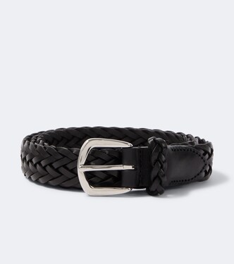 Braided leather belt | Lardini