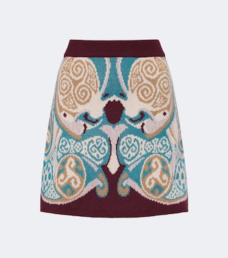 Minirock Alchemy aus Woll-Jacquard | La DoubleJ